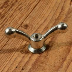 Flügelmutter, Aluminium, FG 7.9mm ,  für Vorderachse, orig. Altbestand 