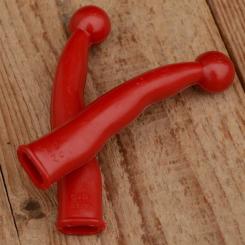 Hebelüberzug mit Kugel, rot, universell passend , orig.50/60er Jahre, L=100mm 