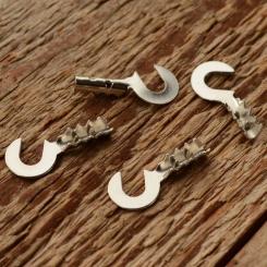 Kabelhaken für Lichtkabel, Blech vernickelt, orig. Altbestand, zum Nachrüsten 