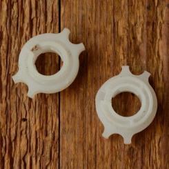 Fassung f. Glühbirne Frontscheinwerfer, D=16.4mm, zylindrisch, Kunststoff weiss 