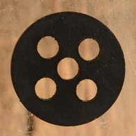 Hartgummi-Dichtung 21.5 x 3.0 mm, 5-loch, original KARCOMA Fertigung aus Deutschland 