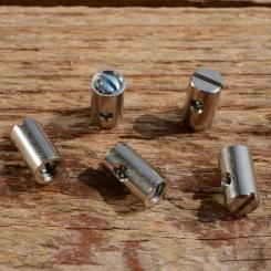 Schraubnippel, D=5.5/2.5mm, L=10mm, Messing vernickelt, FIX Bez. 23A 