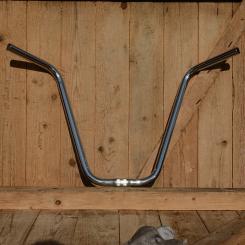 Lenker "High-Riser", verchromt, 22mm, 65cm breit, ca. 40cm hoch, Vorbauaufnahme 25,4mm 