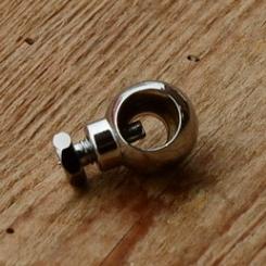 Bremskloben, verchromt, zur Klemmung der Bremsstange im Bremsunterteil, Durchmesser Bohrung = 10,2/6,9 mm    