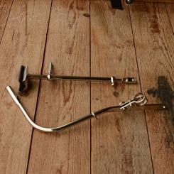 Gestängebremse / Stempelbremse, "Halbrenner Lenker", vernickelt 