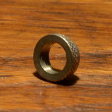 Kontermutter für Dunlopventil, Messing vernickelt 