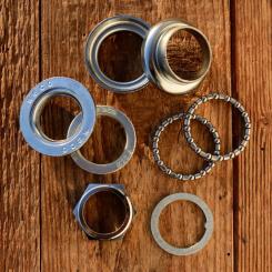 Steuersatz, Standardmodell verchromt, 1"(25.4mm) Gewinde, Schalensitz 30.1 / Festkonus 26.4 mm 