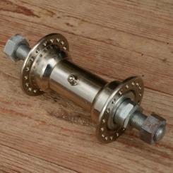 Nabe Vorderrad Transport, "WECO", glanzverzinkt, 36Loch, Einbaumaß 100mm, Achse 12mm, Abb. zeigt vernickelte Variante !!! 