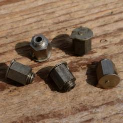 Klappöler M5 , Messing vernickelt, Sechskant Form 