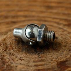 Helmöler M5 , Messing verchromt, L=17mm, SW8mm, rare alte Neuware ! 