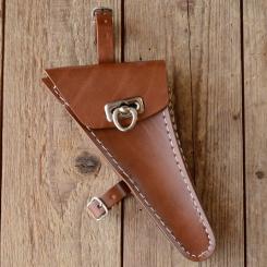 Werkzeugtasche, Lefa, braun, Beschläge vernickelt, passend für viele Damenfahrradklassiker 