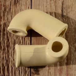 Luftfilter Schlauch 90Grad, "NSU Quickly", 1. Ausf. , Gummi, cremefarben 