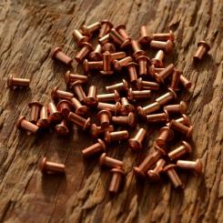 Kupfer Niet, D=3.3/2.0mm L=4mm, ideal zur Befestigung von Emblemen 