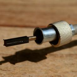 Tachowellen Adapter von VDO auf HURET, Kunststoff schwarz 