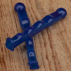 Hebelüberzug mit Kugel, passend für alle Hebelsorten, blau, orig. 60/70er Jahre, L=130mm 