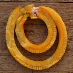 Nabenputzringe flauschig,  gelb, für Fahrrad, 2 Stück 
