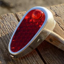 Gehäuse u. Glas f. Moped- u. Fahrradrücklicht, Typ "IMPEX", Breite=38mm, Höhe=93mm, 