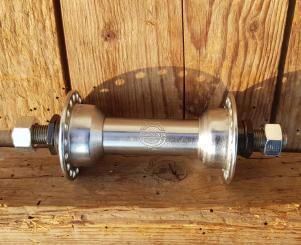 Nabe Vorderrad, "RENAK", verstärkte Ausführung, verchromt, orig. 50-70er Jahre, 36Loch, Achse FG 9,5 mm- orig. Altbestand, Speichenbohrung 3.2mm 