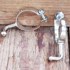 Spitzpumpenhalter, passend für Rahmen 27-31 mm, klassische Metallausführung, sehr stabil, Paarpreis 