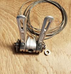 Schalthebel Satz "SHIMANO-Aero", 5-6-fach, orig. 80er Jahre,  NOS, incl. Zügen 