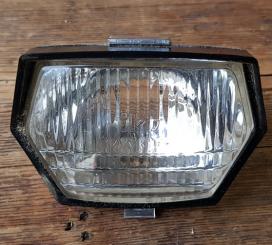 Einsatz f. Frontscheinwerfer "Typ IKU" für Mopeds, Echtglas Streuscheibe, alte Neuware, pass. für 6 V, 15 W 