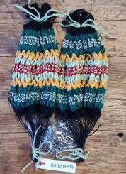 Rocknetz gem. Foto, klassische Ausführung,  passend für 26"-28" Räder der 20-60er Jahre. - grün/bunt 