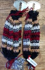 Rocknetz gem. Foto, frühe Quadranten Ausführung, passend für 28" Räder der 00-30er Jahre, braun /altweiss/rotbraun 