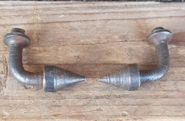 Pumpenhalter zum einlöten, orig. 30-60er Jahre,  sehr stabil, Paarpreis 