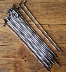 Speiche ED M3 x 2.65 mm, endverstärkte Ausf.,BW 117 Grad, Hakenlänge 11 mm, (Zündapp )  verchromt, ohne Nippel,  L: 