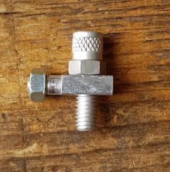 Gegenhalter "Altenburger" mit Stellschraube für Felgenbremse, Aluausführung, orig. alte Neuware 