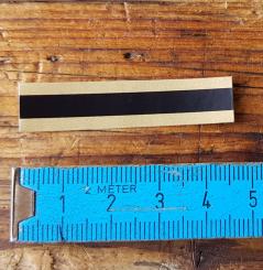 Aufkleber "Banderole Gabel/Hinterbau", schwarz gold, passend für 60-80er Jahre Fahrräder, orig. alte Neuware, Maße siehe Bild 