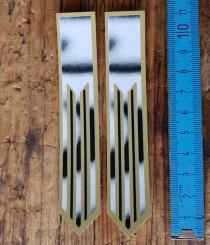 Aufkleber "Flammdekor", passend für 60-80er Jahre Fahrräder, orig. alte Neuware. 