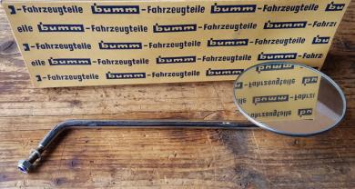 Spiegel Moped, "BUMM 911/62", RECHTS, Niro Spiegelschale 110 mm,  u.a. für KS125, Kreidler RS etc. orig. 60-70er J. 