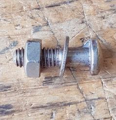 Sattelklemmbolzen /Lenkerklemmbolzen, vernickelt M8 x 30mm, orig. aus Vorkriegsbestand ! 