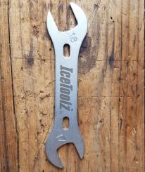 Flachschlüssel,  "ICE TOOLZ" 17/18mm, ideal für Nabenkonen / Kontermuttern. Werkstatt-Qualität ! 