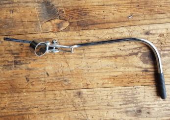 Gestängebremse / Stempelbremse, "NSU-Form", verchromt, nur Bremshebel   