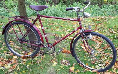 Herrenfahrrad "BAUER Fliegerrad", Sportrad 26 Zoll, Bj. 1949, RNr. 1440XX RH: 55,5 cm, gut erhalten 