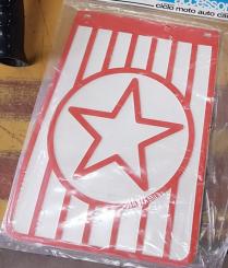 Schmutzfänger mit Stern, weiss-rot 