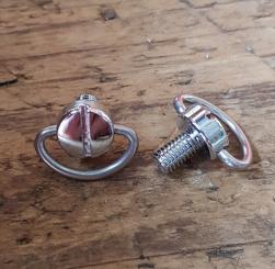 Schalthebel Schraubensatz, verchromt, Standardmaß für übl. Sockel,  orig. 60-80er Jahre, alte Neuware ! 