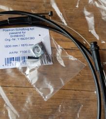 POSITRON Schaltzug für z.B. Shimano Schaltungen 80-90er Jahre, 1800/1870 mm, schwarz, orig. NOS 