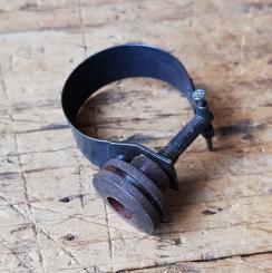 Bandfeststeller für Gabelschaftklemmung, brüniert, rare alte Neuware aus Vorkriegszeiten !! 