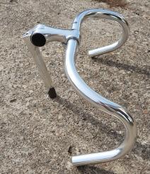 Bahnlenker + Lenker Vorbau "ITM", verstellbar, Aluminium, Klemmung=25,4 mm, Sonderpreis ! 