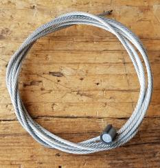 Bremszug Innenzug, verstärkt, 2 mm Seil mit mit 9 x 8 mm Walzennippel (kunststoffgefasst), L: 1700 mm, f. MTB, Reiserad etc.  