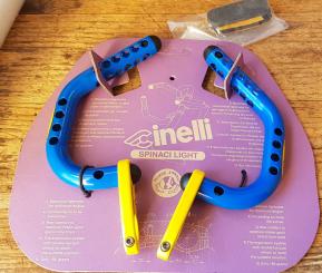 Lenker Hörnchen "bar ends" CINELLI Spinaci, Ergonomic & Aerodynamic, blau, NOS, 190 g., LIGHTWEIGHT 