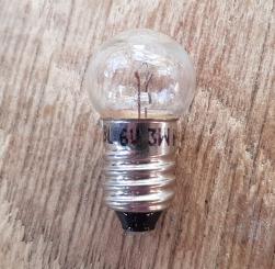 Glühbirne Schraubsockel (E10), 6V/3W, Einerpack !, u.a. passend für Frontscheinwerfer Fahrrad/Hilfsmotor 