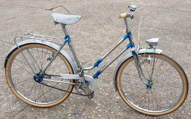  Zerlegerad, "WIGRO Sport", (Wilhelm Grohmann) , 60er Jahre , 26", blau, Originalzustand mit Patina, s. Bilder.  