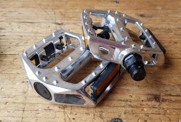 Pedale MTB / BMX,  Aluminium, silber, Standard Gewinde 9/16 Zoll, sehr stabil, aus Lagerbestand 