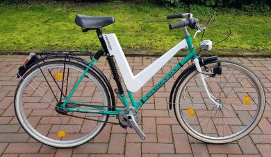 Design-Fahrrad "VERONA ", 26 Zoll, gefederter Hinterbau, 80er Jahre, Umbau (Modernisierung) vor ca. 20 Jahren 