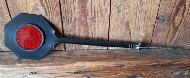 Seitenstrahler zur Nachrüstung , schwarz, abklappbar m. 2 Strahlern (rot und weiß) . 80/90er J. NOS aus Bestand 