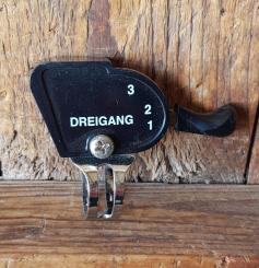 Schalthebel "Sturmey Archer" 3-Gang, schwarz / verchromt,  80-90er Jahre           